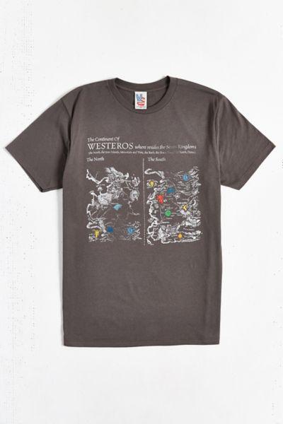 Junk Food Game Of Thrones Map Tee