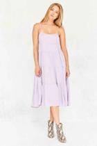 Urban Outfitters Kimchi Blue Leigh Tiered Midi Dress,lavender,s