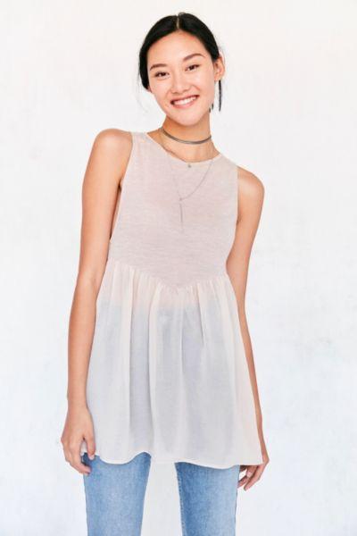 Urban Outfitters Kimchi Blue Skyler Babydoll Tunic Tank Top
