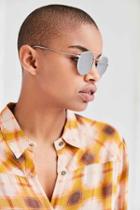 Urban Outfitters Lookout Brow Bar Sunglasses,silver,one Size