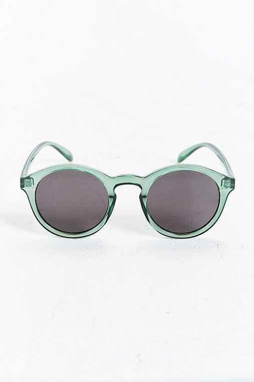 Urban Outfitters Plastic Round Sunglasses,green,one Size