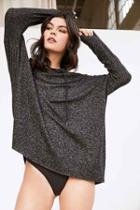 Urban Outfitters Out From Under Georgie Cozy Hoodie Sweatshirt,black,s