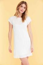 Urban Outfitters Honey Punch Accordion Pleat Tee Dress,white,m