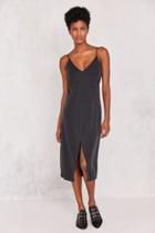 Urban Outfitters Silence + Noise Cupro V-neck Midi Wrap Dress