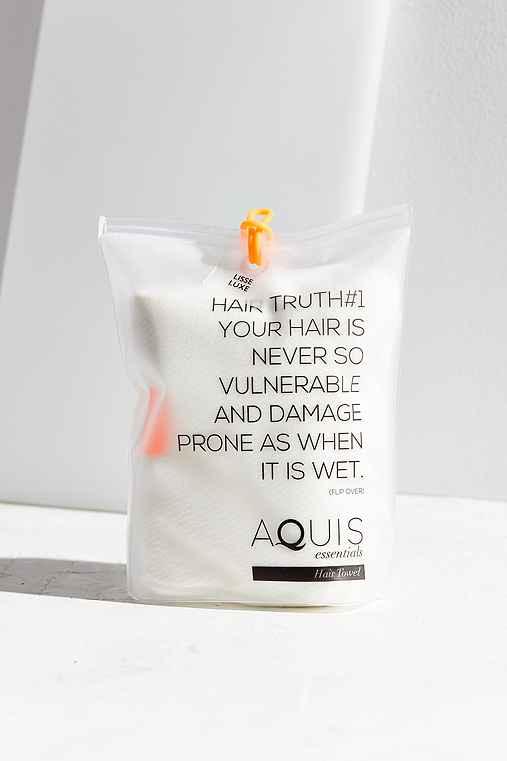 Urban Outfitters Aquis Essentials Hair Towel,ivory,one Size