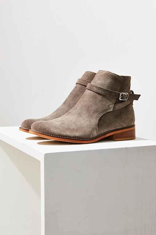 Urban Outfitters Sabine Buckle Wrap Ankle Boot,grey,8