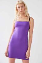 Urban Outfitters Silence + Noise Sofia Apron Front Ponte Mini Dress,purple,xs