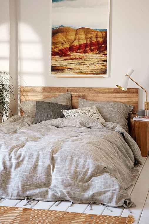 Urban Outfitters Nikko Marled Tie Duvet Cover,black & White,king