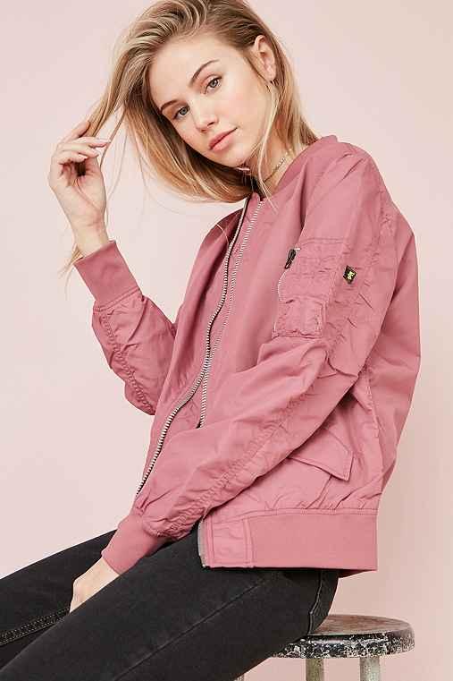 Urban Outfitters Alpha Industries L2b Flight Jacket,pink,m