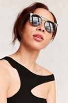 Urban Outfitters Quay The In Crowd Round Sunglasses,black,one Size