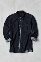 Urban Outfitters Stevens Denim Button-down Shirt,black,m