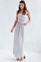Urban Outfitters Kimchi Blue Ruched Strapless Maxi Dress,lavender,xs