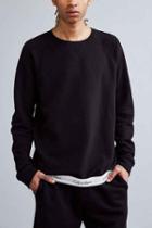 Urban Outfitters Calvin Klein Modern Cotton Lounge Crew Neck Sweatshirt,black,s