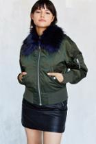 Urban Outfitters Silence + Noise Fun Faux Fur Pilot Bomber Jacket