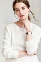 Urban Outfitters Nixon Bullet Rose Gold + Navy Leather Watch,rose,one Size
