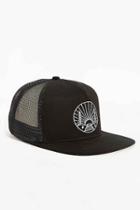 Urban Outfitters Poler Camp Vibes Trucker Hat,black,one Size