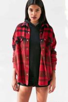 Urban Outfitters Ecote Mattie Flannel Shirt Jacket,red,m/l