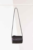 Urban Outfitters Studded Barrel Crossbody Bag,black,one Size