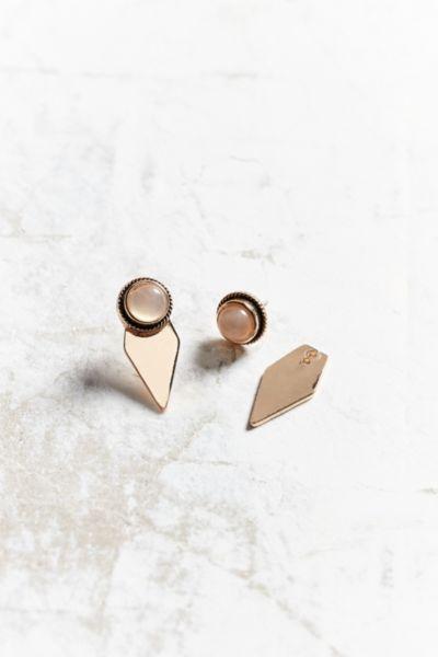 Urban Outfitters Genuine Moonstone Front/back Earring