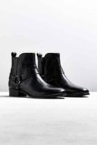 Urban Outfitters Uo Harness Leather Chelsea Boot,black,9.5