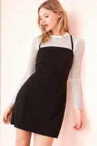 Urban Outfitters Silence + Noise Straight-neck A-line Mini Dress,black,0