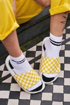 Urban Outfitters Vans & Uo Checkerboard Pool Slide,yellow,10