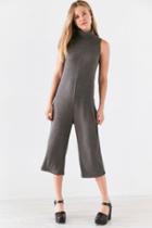 Kensie Rib Sweater Turtleneck Culotte Jumpsuit