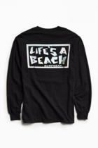 Urban Outfitters Life's A Beach Foil Logo Long Sleeve Tee