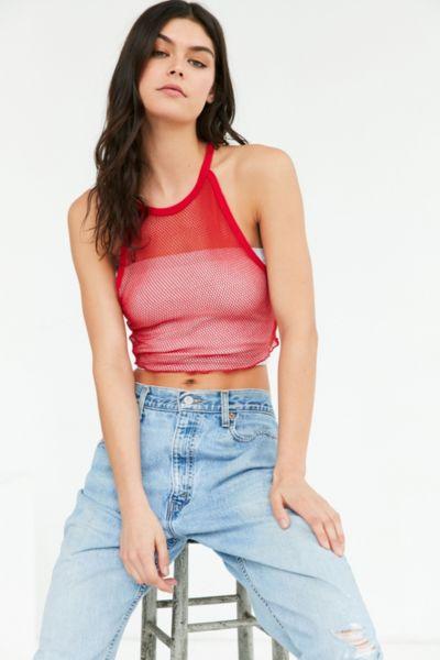 Urban Outfitters Out From Under Gwen Fishnet Cropped Tank Top