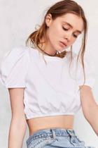 Urban Outfitters Bdg Taurus Rising Padded Shoulder Top,white,s