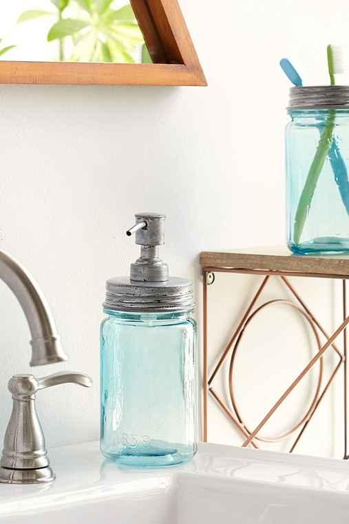 Urban Outfitters 4040 Locust Mason Jar Soap Pump,blue,one Size