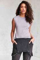 Urban Outfitters Truly Madly Deeply Lace Muscle Tank Top,purple,xs