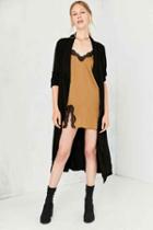 Urban Outfitters Silence + Noise Drapey Midi Duster Coat,black,l