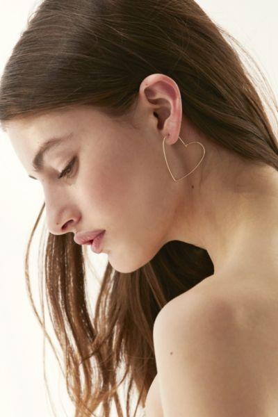 Urban Outfitters Heart Hoop Earring Set