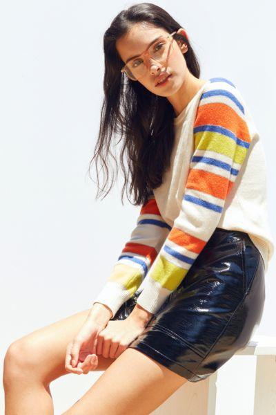 Silence + Noise Striped Sleeve Sweater