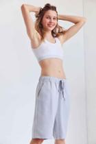 Urban Outfitters Silence + Noise Satin Basketball Short,silver,l