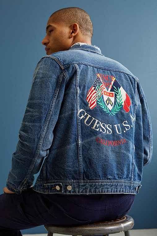 Urban Outfitters Guess Dillon Denim Jacket,indigo,xl