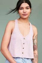 Urban Outfitters Ecote Benny Button-down Swing Tank Top,rose,m