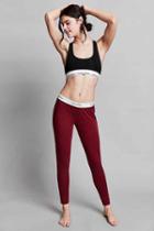 Urban Outfitters Calvin Klein Sensuous Modern Cotton Legging,maroon,s