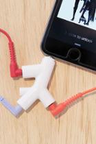 Urban Outfitters Music Branches Headphone Splitter,white,one Size
