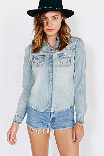 Bdg Tailored Denim Western Button-down Shirt