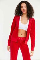 Urban Outfitters Juicy Couture For Uo Robertson Hoodie Jacket,red,xs