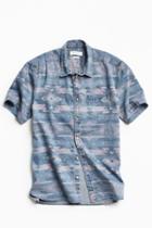 Urban Outfitters Uo Southwestern Denim Short Sleeve Button-down Shirt