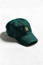 Urban Outfitters '47 Brand Ny Micro Logo Baseball Hat,dark Green,one Size