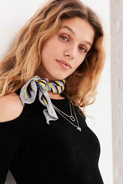 Urban Outfitters Small Square Knit Neck Scarf,assorted,one Size