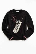 Urban Outfitters Uo Classic Pattern Crew Neck Sweater,black,l