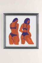 Urban Outfitters Leah Reena Goren Bikini Girls Art Print,silver Matte,30x30