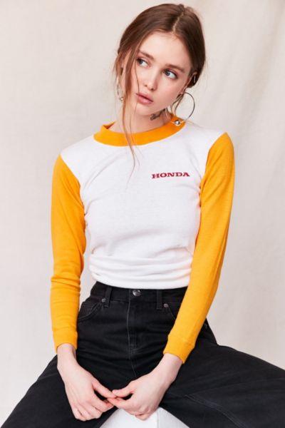 Urban Renewal Vintage Honda Baseball Long Sleeve Tee