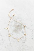 Urban Outfitters Seoul Little 18k Gold-plated Charm Choker Necklace