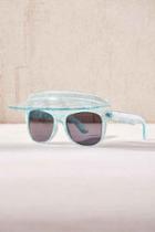 Urban Outfitters Glitter Shell Visor Shades,sky,one Size
